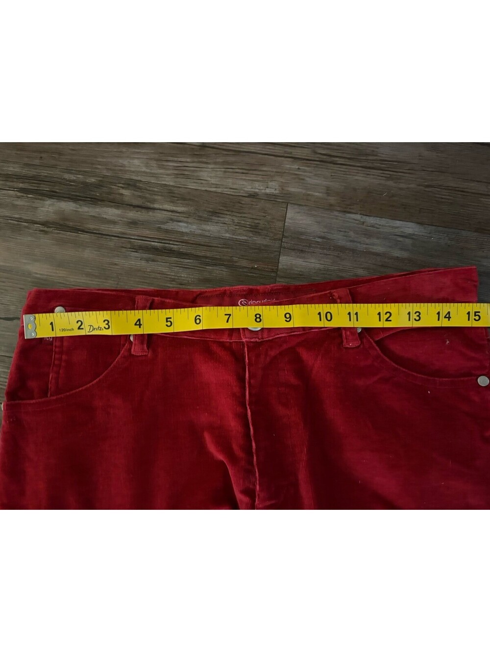 Vtg Rip Curl Girl Womens 7 Red Low Rise Corduroy Flare Pants - Picture 4 of 6